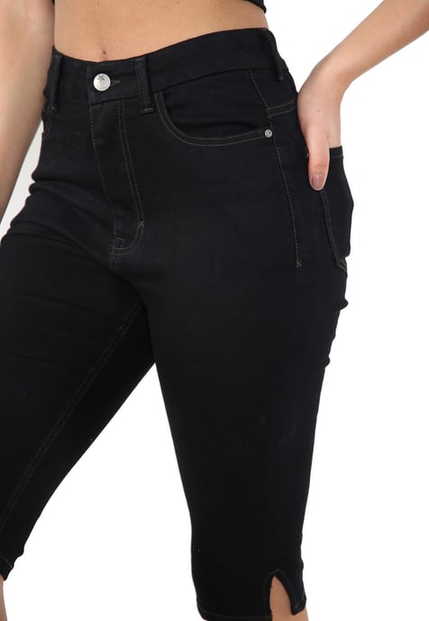 MYT Womens Magic Shaping hoch taillierte Denim Shorts Schwarz - Image 5