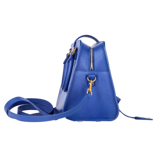 Saint Laurent Baby Monogram Cabas Tote aus blauer Leder - Image 2