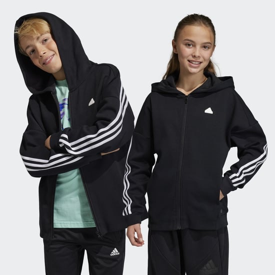 Future Icons 3-Stripes Full-Zip Hooded Track Top - Image 1