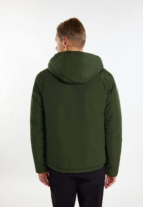 Dreimaster Wattierte Winterjacke Herren Dunkelgrün - Image 4