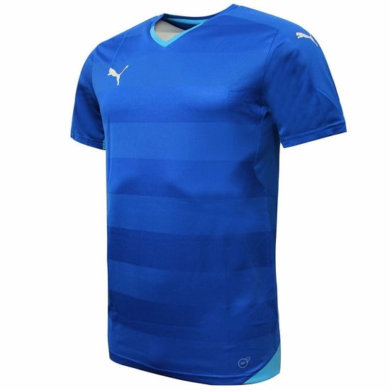 Puma DryCell Short Sleeve V-Neck Pullover Blue Mens T-Shirt 702064 02