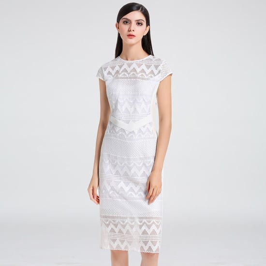 Tailor Cap Sleeves Lace Dress