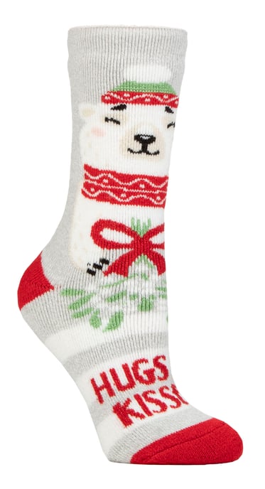 Ladies Cosy Novelty Socks | Heat Holders Lite | Christmas Socks for Women | Gifts for Her Socks - Hugs&Kisses - Image 1