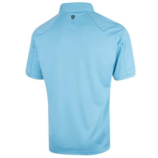 Island Green - Poloshirt Abgesteppt für Herren - Emblem (Türkis) - Image 2