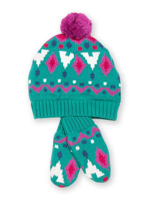Kite Clothing Jurassic Hat And Mitts Jade