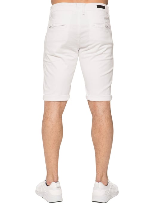 Enzo | Herren Slim Fit Stretch Chino Shorts - Weiß - Image 3