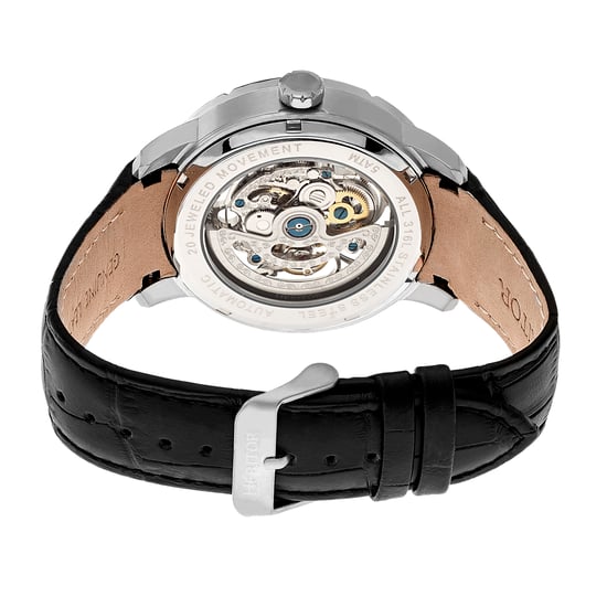 Heritor Automatische Ryder Skelettuhr mit Lederarmband - Image 2