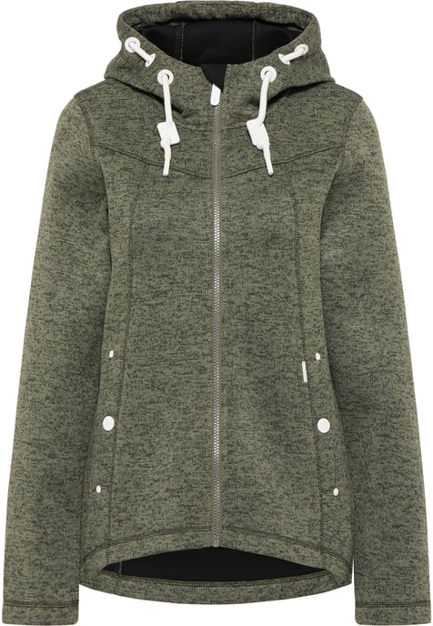 ICEBOUND Serie yuka Strickfleecejacke Damen Oliv Melange - Image 1