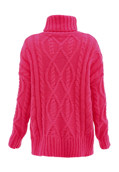Mymo Rollkragenpullover Damen Rosa - Image 2