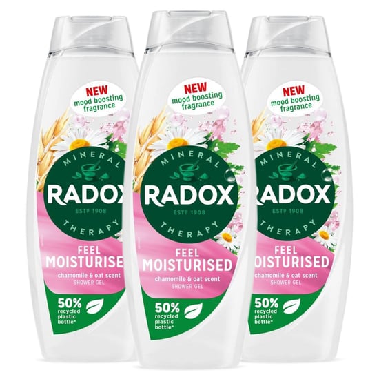 Radox Mineral Therapy Shower Gel Feel Moisturised Mood Boosting Fragrance, 3pk