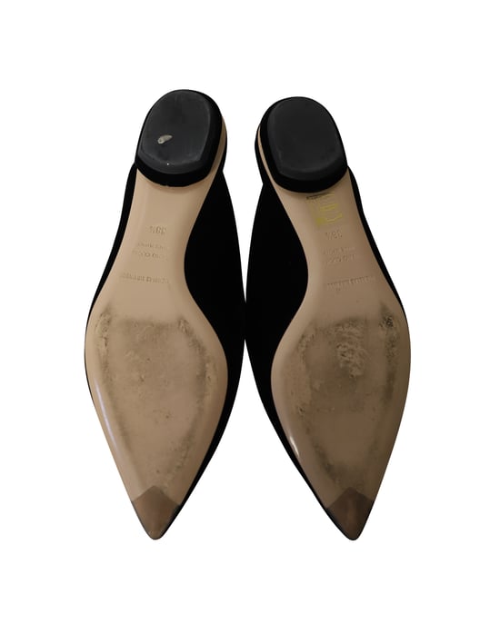 Nicholas Kirkwood Beya Flache Mules aus schwarzem Samt - Image 5