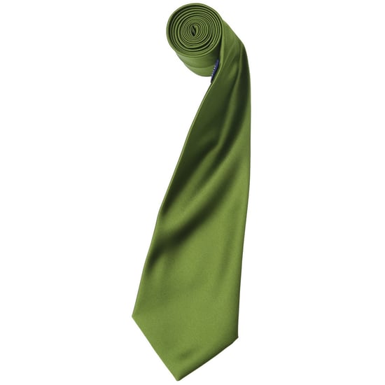 Premier Mens Plain Satin Krawatte (schmale Klinge) (2er-Pack) (Oasis Grün) - Image 1