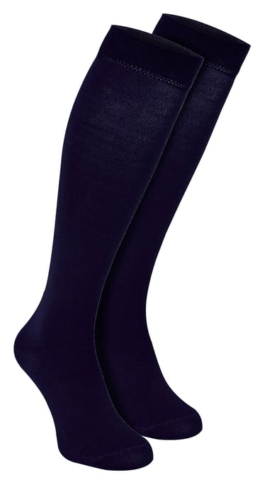 Herren-Kniestrümpfe aus Bambus | Sock Snob | 2 Paar Multipack | Atmungsaktiv | Feuchtigkeitsableitung - Marineblau - Image 1