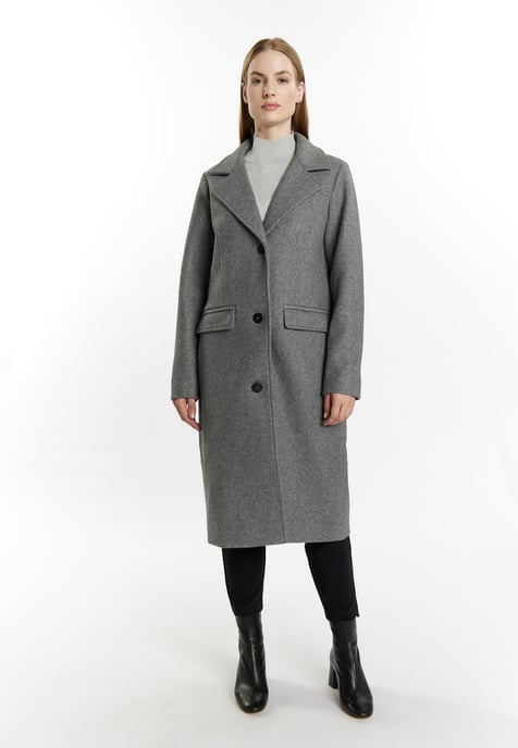 Dreimaster Übergangsjacke in Wolloptik Damen grau melange - Image 4