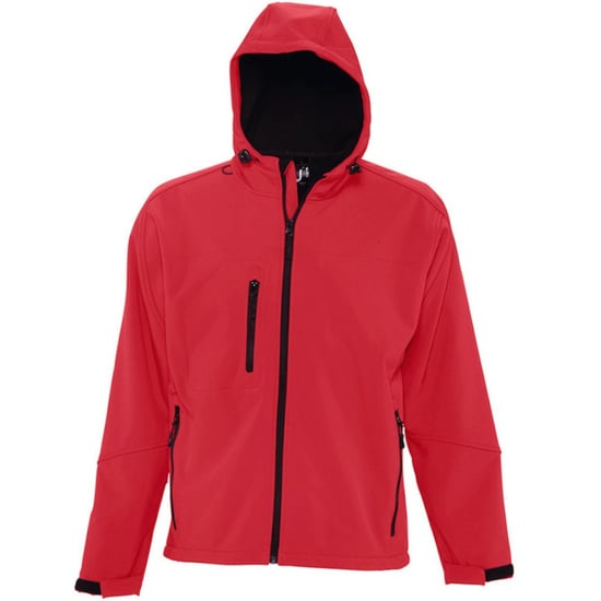SOLS Mens Replay Hooded Soft Shell Jacket (atmungsaktiv, winddicht und wasserabweisend) (Pepper Red) - Image 1