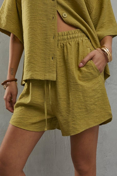 Viscose Nylon Drawstring Waist Short