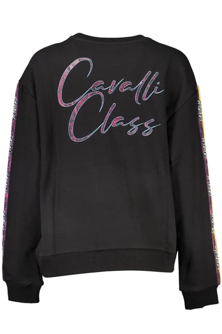 Cavalli Class Schwarzes Baumwolle Damenpullover - Image 2