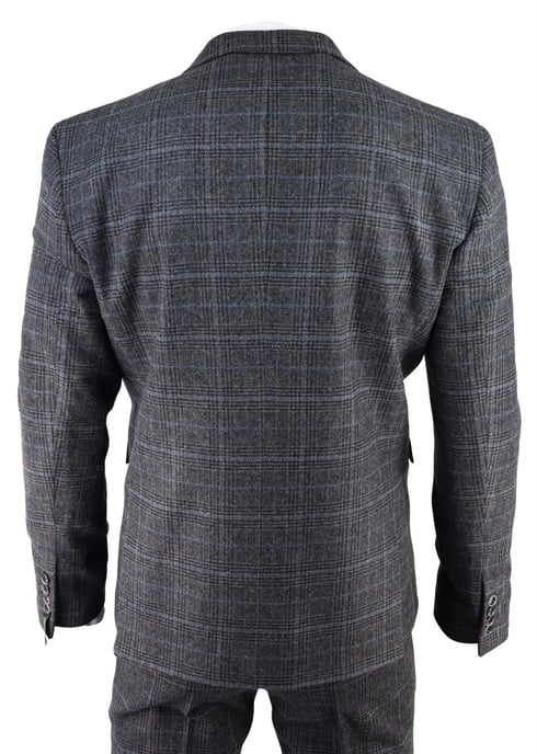 Herren Graues Karomuster 3-teiliges Tweed-Anzug Peaky Blinders 1920er Jahre Gatsby Maßgeschneiderte Passform - Image 6