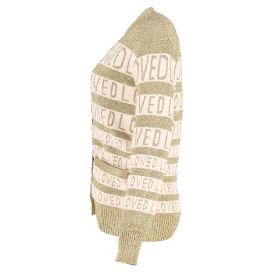 Gucci Loved Oversized Lurex-Cardigan aus goldener Wolle - Image 2