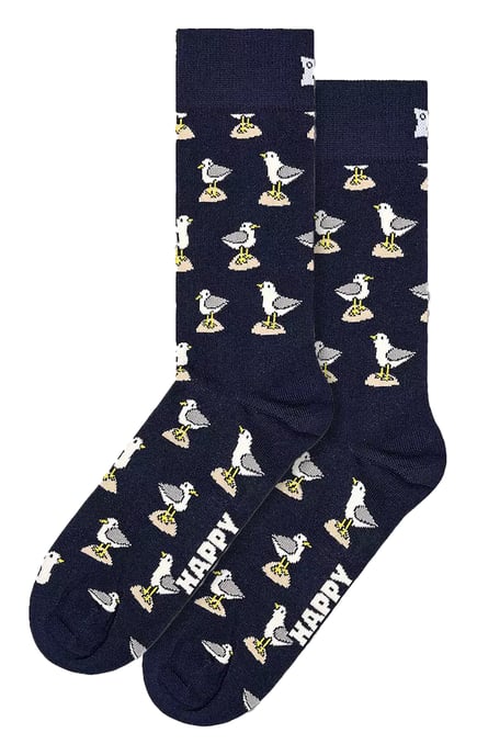 Happy Socks - Möwen Socken | Lustige Druck Socken in Marineblau - Marineblau - Image 1