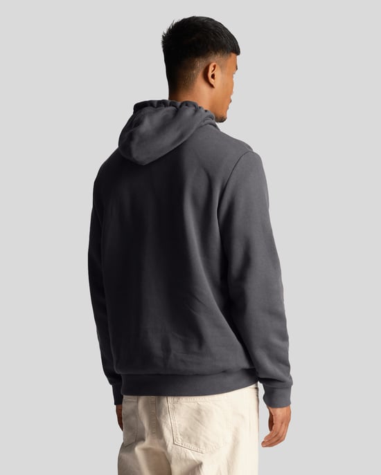 Lyle & Scott - Sweat � capuche brod� en gris fonc� - Image 3