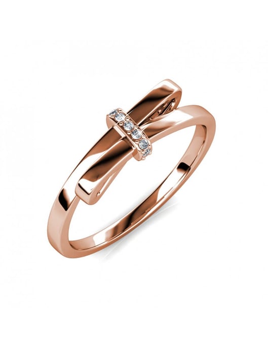 Ring mit leuchtender Schleife - Rose Gold und Kristall - Image 1