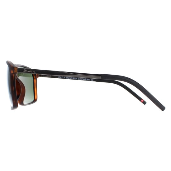 Montana Square Unisex Matte Tortoise G15 Green Polarized MP9A
