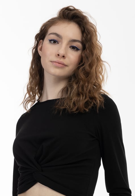 Mymo Langarmshirt Damen schwarz - Image 5