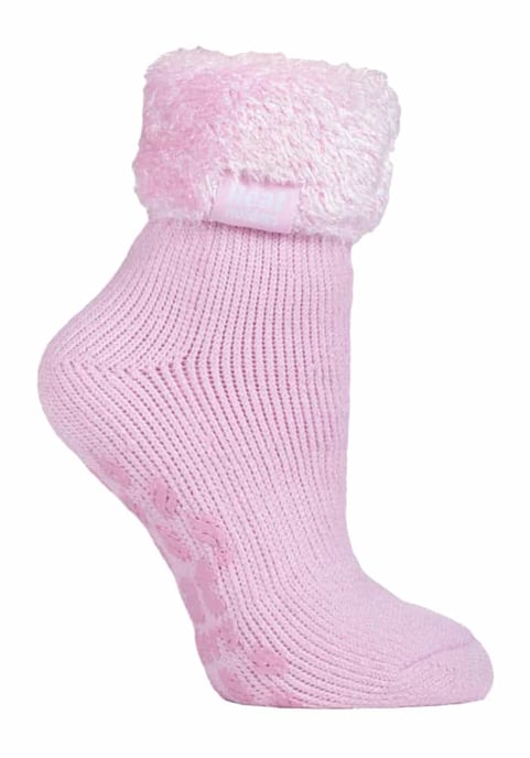 Rutschfeste, niedrig geschnittene Thermo-Slipper-Bettsocken für Damen mit Griffen - Image 1
