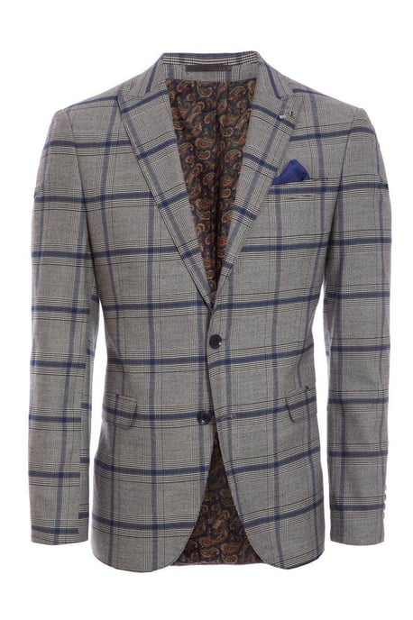 Grey/Blue Check Blazer