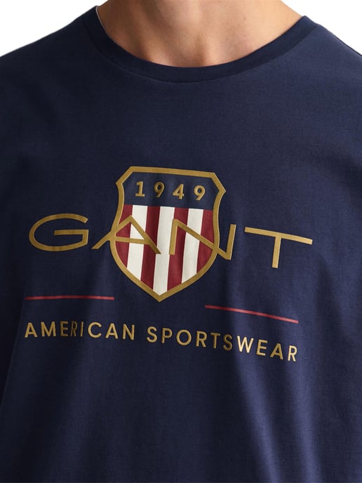 Gant | Herren T-Shirt mit Rundhalsausschnitt Archive Shield - Image 4