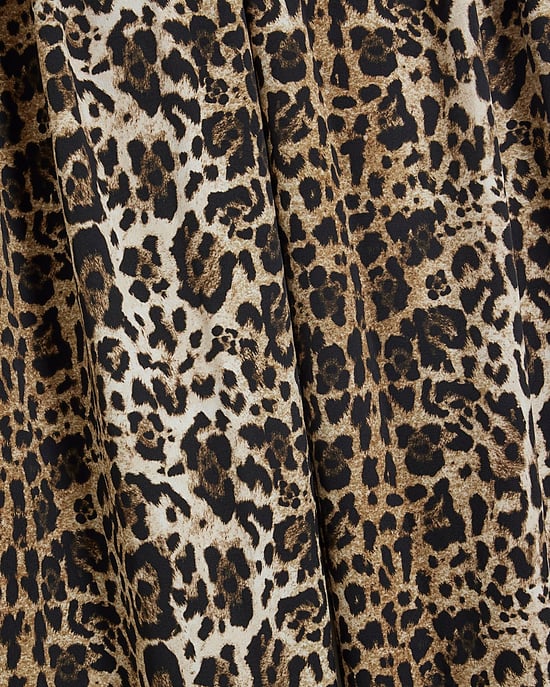 River Island Womens Wide Leg Trousers Brown Leopard Print