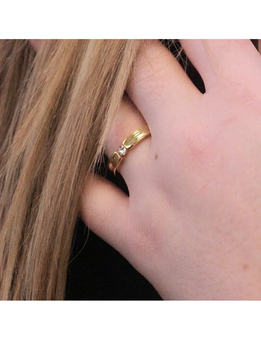 Simplicity Ring - Gold und Kristall - Image 2