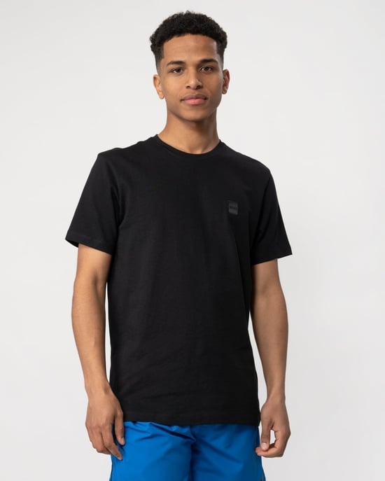 BOSS Orange Tales Herren Baumwoll-Jersey T-Shirt mit Logo-Patch NOS - Image 1