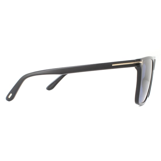 Tom Ford Sonnenbrille Fletcher FT0832 01V Glänzend Schwarz Blau - Image 4