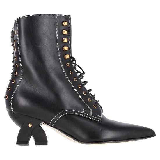 Loewe Knöchelhöhe Schnürstiefel aus schwarzem Leder - Image 1