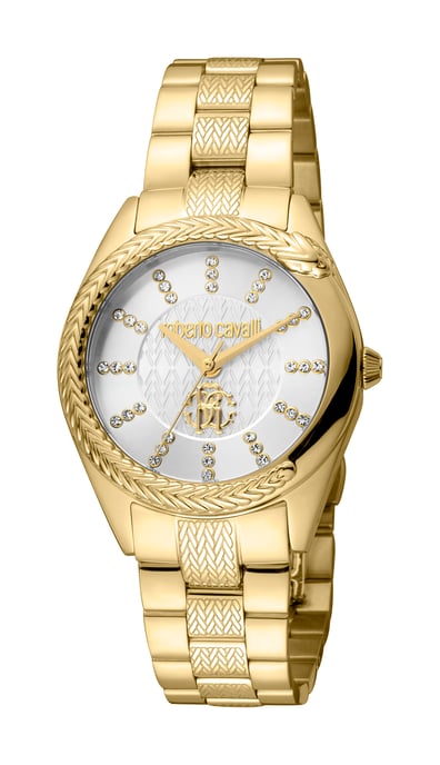 RC5L038M0055 Roberto Cavalli Damen Quarz Edelstahl Silber 5 ATM 32 mm Uhr - Image 1