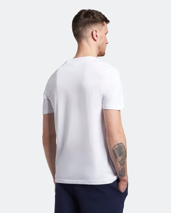 Lyle & Scott Einfarbiges T-Shirt in Weiß - Image 4