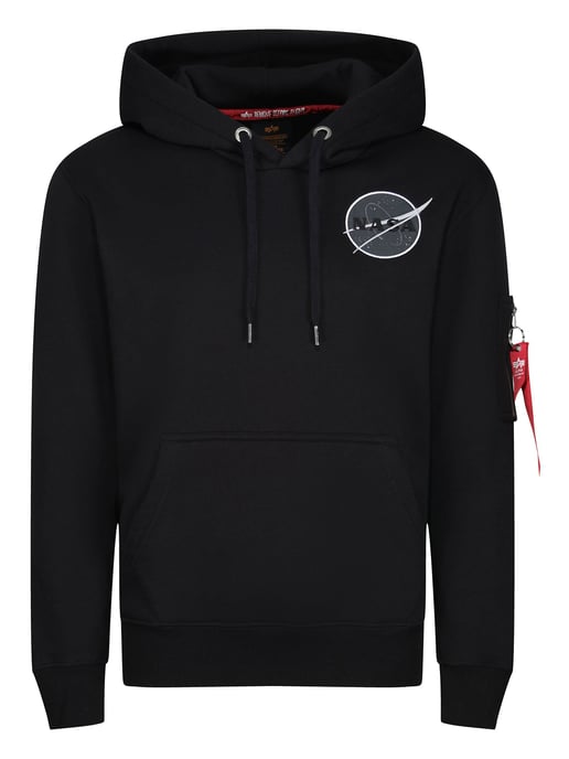 Alpha Industries Dark Side Kapuzenpullover Schwarz Reflektierend - Image 1