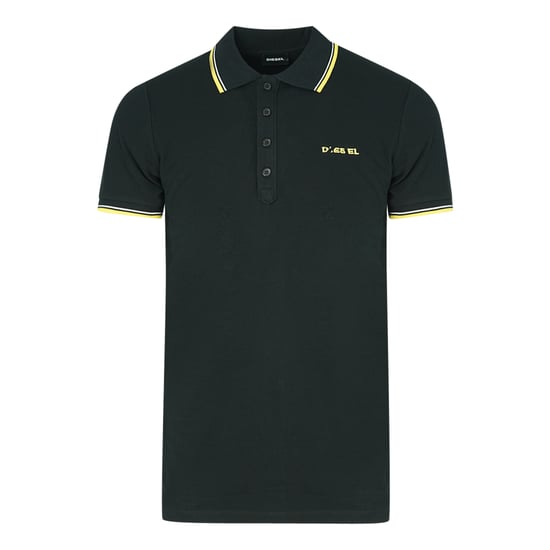 Diesel T-Randy-Broken Black Polo Shirt - Image 1
