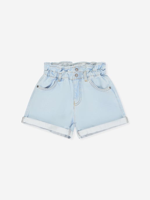 Emporio Armani Girls Denim Shorts in Blue
