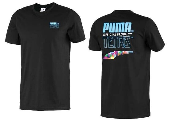 Puma x Mens Black Tetris Short Sleeve T-shirt 597138 01