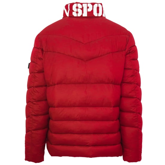 Plein Sport Gepolsterte Jacke mit kühnem Logo in Rot - Image 2