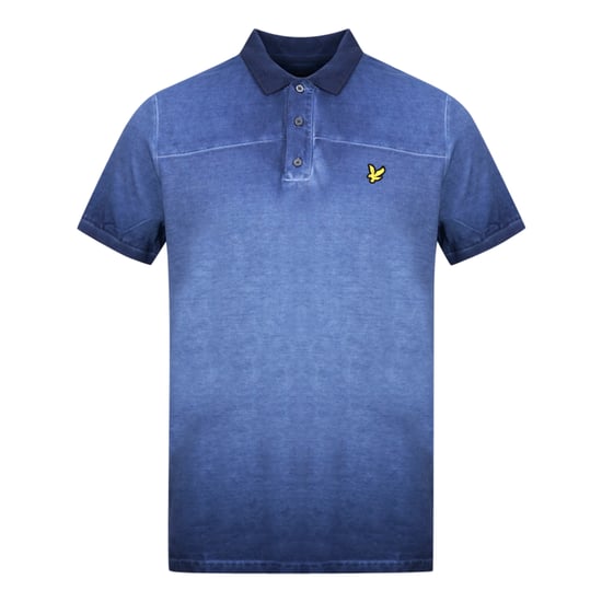 Lyle & Scott Marineblaues Tintenwasch-Poloshirt - Image 1