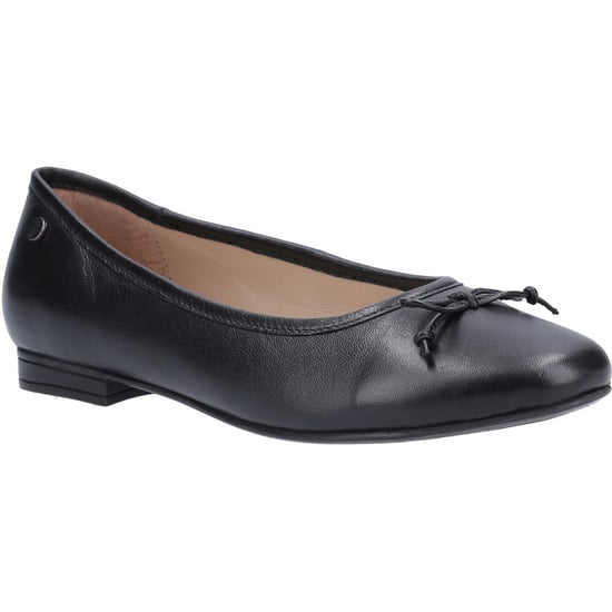 Hush Puppies Womens/Ladies Naomi Slip On Leder Ballett Pumpe (Schwarz) - Image 1
