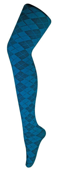 Sock Snob - Farbige 80 Denier blickdichte Damenstrumpfhose - Argyle - Image 1