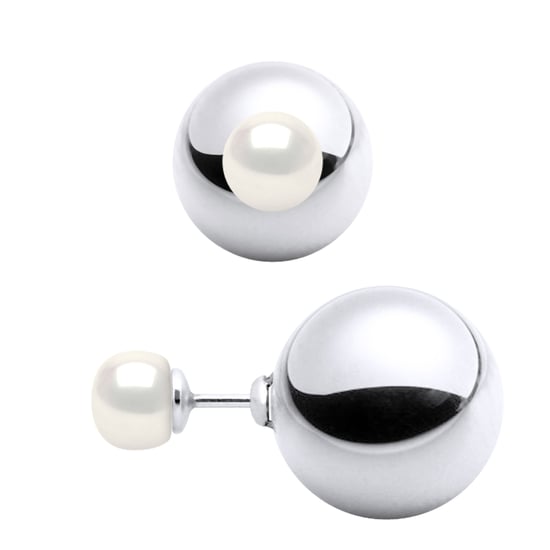 DIADEMA - Earrings - Real Freshwater Pearls - White