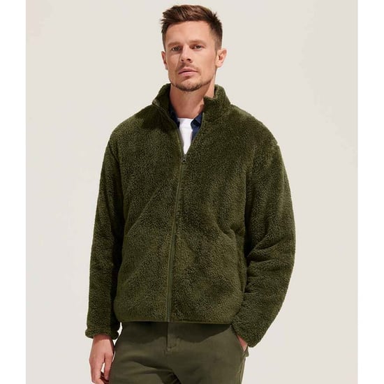 SOLS Unisex Erwachsene Finch Fluffy Jacket (Armee) - Image 3