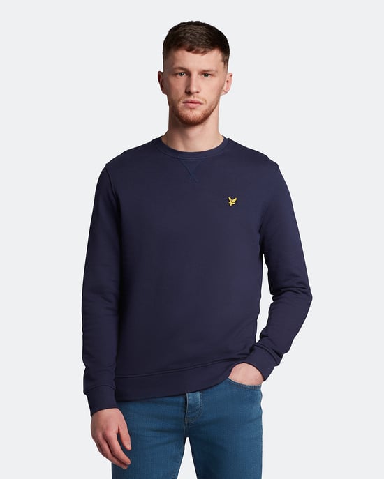 Lyle & Scott Sweatshirt mit Rundhalsausschnitt in Navy - Image 1