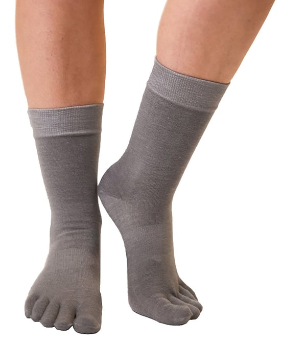 TOETOE - Herren- und Damensocken aus weicher Wolle für den Außenbereich, feuchtigkeitsregulierend, mittelhoch - Grau - Image 2